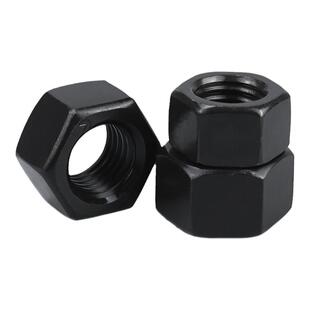 8级/10级/12级高强度螺母发黑六角螺帽M6M8M10M12M14-M48薄头细牙