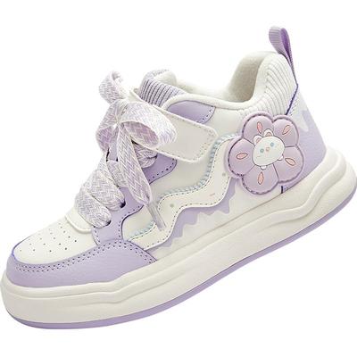 巴拉巴拉板鞋女童小白鞋甜美透气