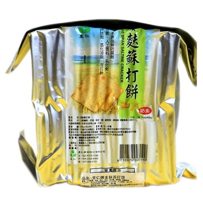 台湾里仁麦麸苏打饼进口健康杂粮