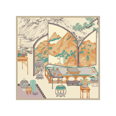 真丝双面异色丝巾女新款大方巾