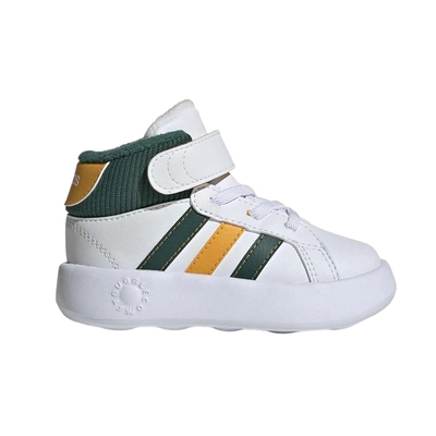 阿迪达斯宝宝高帮板鞋25冬季新款男女婴童魔术贴轻便运动鞋JP8886