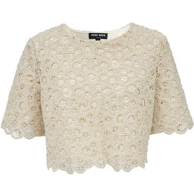 VeroModa镂空蕾丝T恤