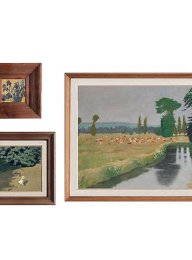 莱茵河的春天 中古挂画风景法式复古客厅餐厅儿童房卧室装饰画