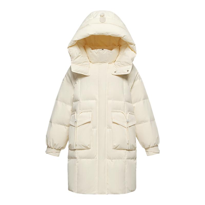 雪中飞中长款连帽羽绒服