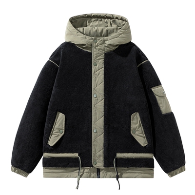 NASA羊羔毛棉衣男款棉服外套