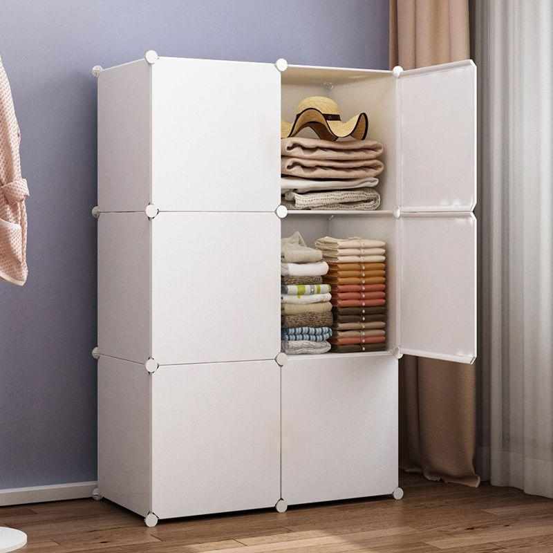 小衣柜出租房用宿舍单人卧室家用简易组装塑料衣橱儿童衣服收纳柜