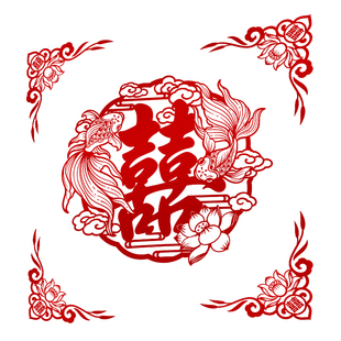 静电贴喜字结婚窗户玻璃装饰婚礼专用新房窗花贴纸婚房布置套装