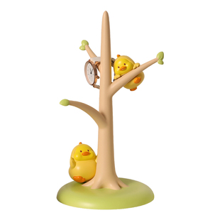 创意可爱小黄鸭门口放钥匙收纳摆件客厅置物架鞋柜装饰品乔迁礼物