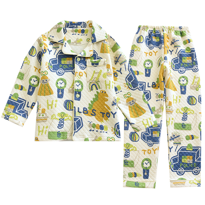 儿童空气层家居服米筱米纯棉秋冬