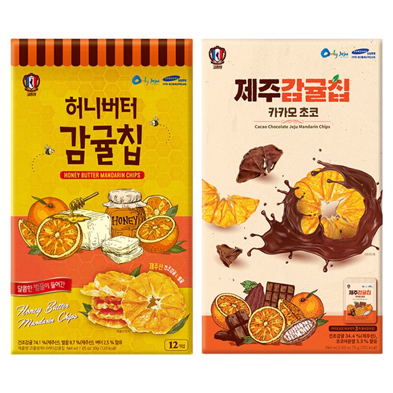 韩国COLOMBIN蜂蜜黄油柑橘片草莓味巧克力味济州柑橘片75g60g30g