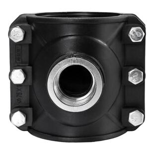 pe增接口三通接头快接水管配件不锈钢内丝分水鞍座抢修哈夫节抱箍