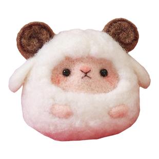 羊毛毡戳戳乐扎扎乐手工diy材料包企鹅恐龙鲨鱼羊钥匙扣礼物挂件