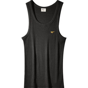 七匹狼男士背心男纯棉内搭冬季内衣宽松全棉老头衫无袖打底衬衫男