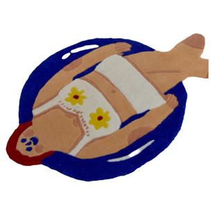 WOOMOJI艺术家夏媛媛联名插画客厅卧室地毯子床边地毯垫新款ins风