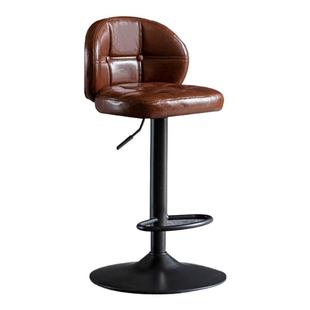吧台椅升降旋转椅子前台吧凳现代简约吧椅酒吧高脚凳家用高靠背凳