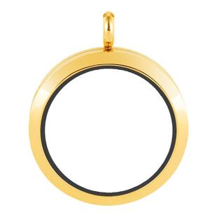 钛钢金色嘎乌盒吊坠生肖纪念币金币铜钱保护壳装朱砂外框玻璃挂件