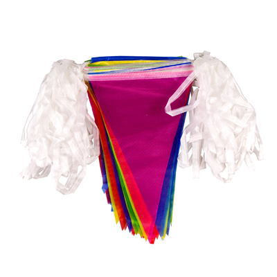 0婚庆工地节日装饰警示彩条串旗