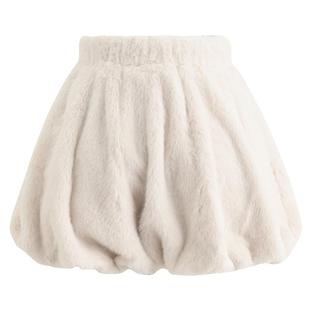 森女部落甜美百搭纯色加绒裤子女2025新款居家短裤高腰灯笼裤冬季