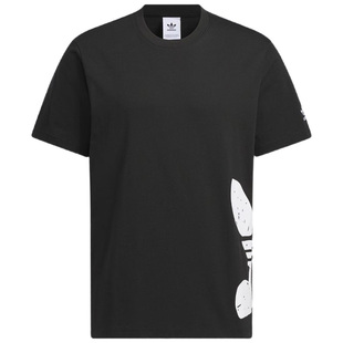 【自营】Adidas/阿迪达斯三叶草侧面大LOGO宽松T恤JD3247短袖