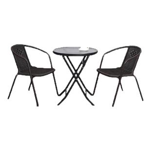 户外桌椅庭院可折叠玻璃组合休闲室外桌子奶茶店防水防晒套装露营