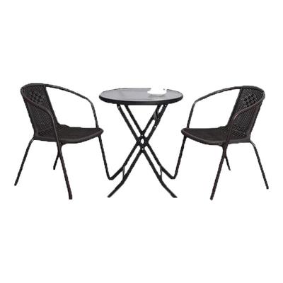 户外桌椅庭院折叠玻璃