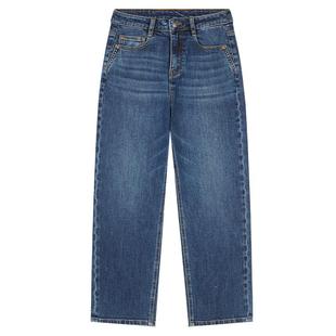 【复合暖绒】百斯盾女牛仔裤25秋冬新款保暖直筒九分烟管裤23032