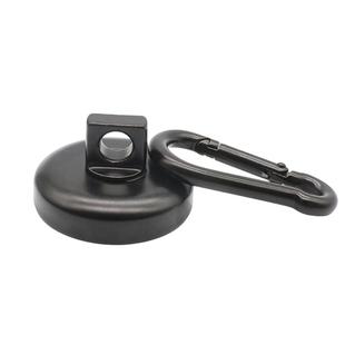 黑色磁铁强磁挂钩磁性挂钩吸铁石锅磁扣强力磁吸挂钩登山扣可旋转