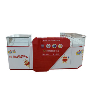 福建专用新款福彩柜台福利彩票销售桌子弧形即开刮刮乐玻璃展示柜