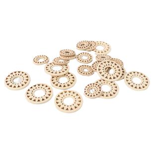 35-60mm实木立体太阳花镂空木片 球底座 diy手工耳环饰品材料配件