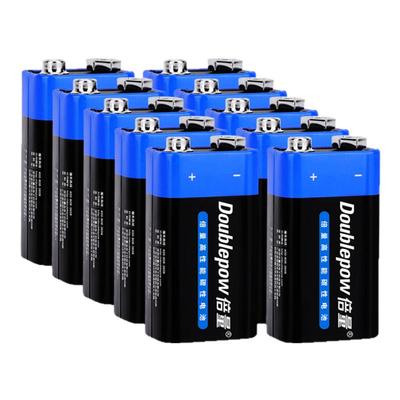 倍量9v电池方块电池6F22方形叠层遥控器无线话筒万用表9号干电池烟雾报警器九伏碳性非充电9V正品6f22型