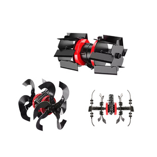 割草机防缠草除草轮刀片开沟松土神器开沟轮松土轮通用总成配件