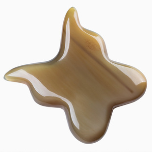 正品KK同款天然白水牛角蝴蝶形刮痧板面部提拉排毒胸部全身通用按