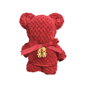 小熊结婚喜字毛巾配包装盒伴娘伴手礼婚庆回礼喜庆大气可爱造型