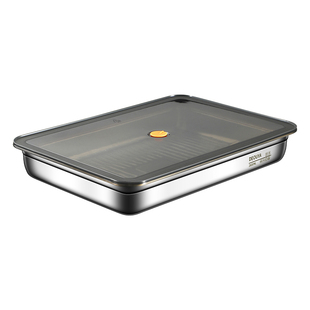 316不锈钢饺子盒冰箱用冷冻盒水饺云吞备菜盘冰箱保鲜盒收纳盒子