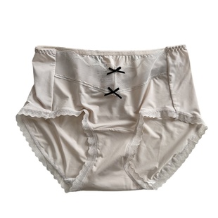 26春夏奶皮冰丝内裤女清凉透气10A抑菌纯棉加长裆蕾丝三角裤速干