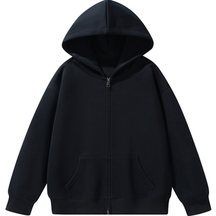 春秋加绒加厚500g克重磅连帽卫衣开衫外套男女春秋季帽衫情侣装