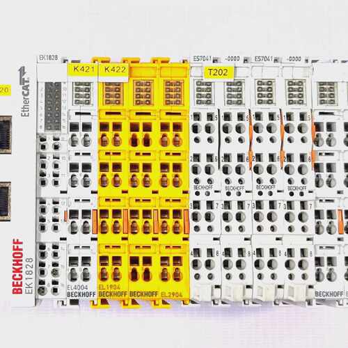 BECKHOFF EK1828 ETHERCAT COUPLER WITH TERMINAL MODULES