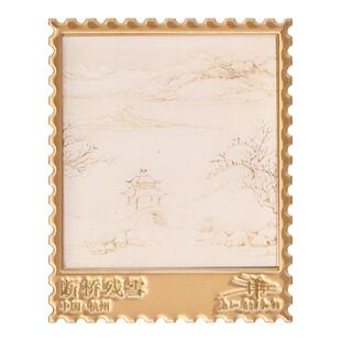 【浙江省博物馆】杭州西湖十景邮票式冰箱贴复古家居装饰旅游纪念