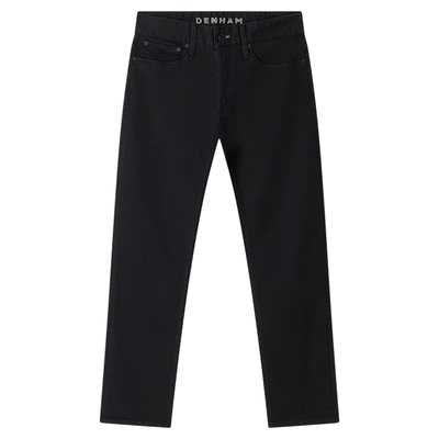 DENHAM2025年秋冬男士经典修身微锥中腰黑色牛仔裤男RAZOR