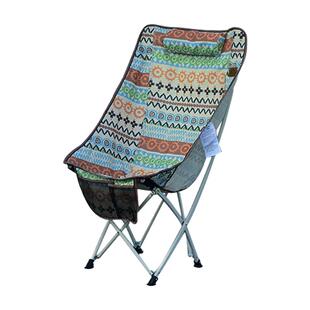 户外折叠凳子便携式沙滩露营加高椅靠背月亮椅子超轻网红椅踏青游