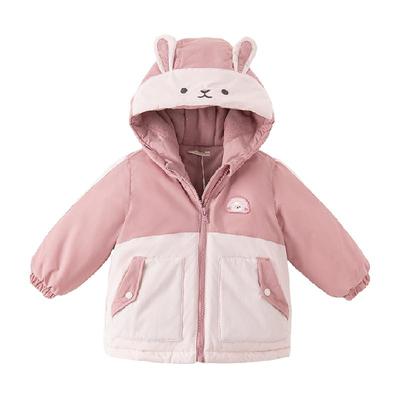 戴维贝拉棉服连帽儿童外套秋冬装