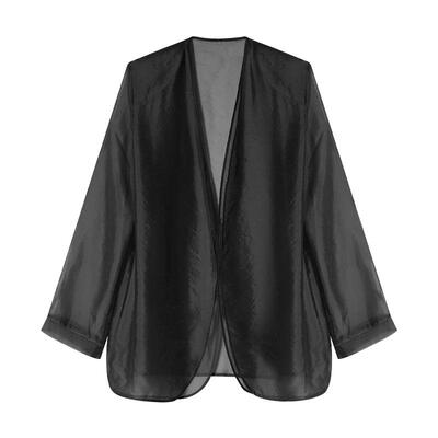 COCOBELLA双层微透视裸领西装