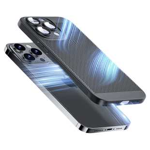 适用苹果13手机壳14散热iphone15新款16promax超薄17pro透气12自带镜头膜x全包磨砂Air男11女8plus夏天se3套2