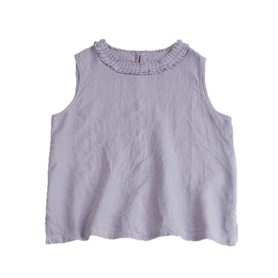 百搭显瘦文艺复古无袖背心汉麻