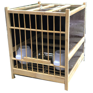 画眉鸟方笼生头笼小型鸟笼竹笼运输笼洗澡笼小鸟鸟笼小号单格竹笼