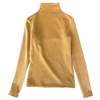 黑色加厚金丝绒打底洋气长袖