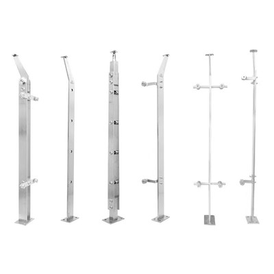 栏杆玻璃栏杆304不锈钢楼梯立柱