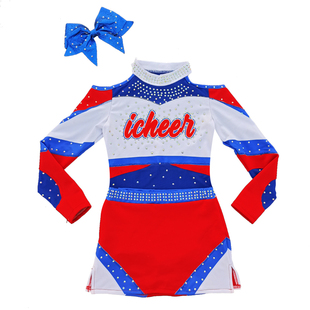 儿童啦啦队 队服 女啦啦操竞技比赛服男新款演出服学生服装表演服