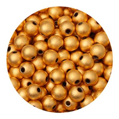 古法沙金色珠子磨砂转运diy