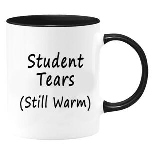 Student Tears still warm 趁热喝了 同学老师陶瓷马克杯水杯杯子